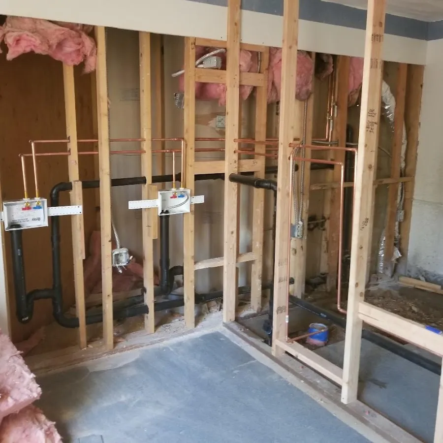 Copper pipe rough-in and plumbing installation in Lake Elmo